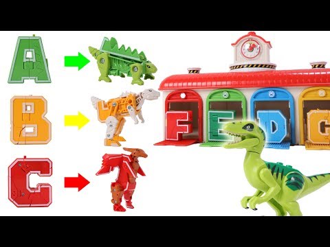 Alphabet Robot Transform To Dinosaur Robot - Dinosaurs Toys