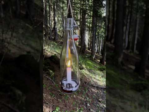 Survival lifehacks:Lamp for wilderness🌲 #outdoors #bushcraft #survival #camp #forest