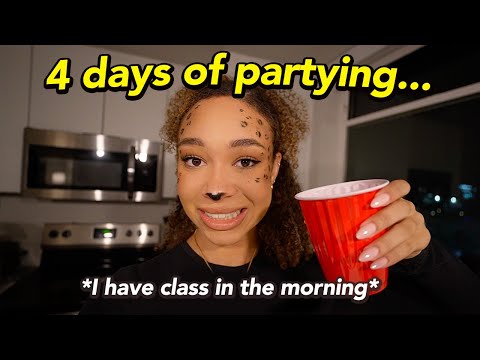 The Reality of College Halloween...*grwm + party vlog*