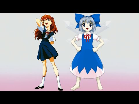 Asuka calling Cirno a baka