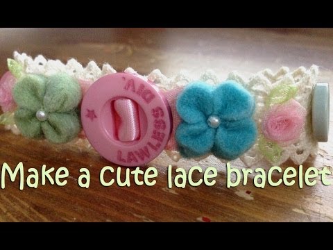 ~DIY: Make a cute lace bracelet~