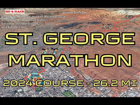 St. George Marathon and Half Marathon 2024: fly over the marathon course!