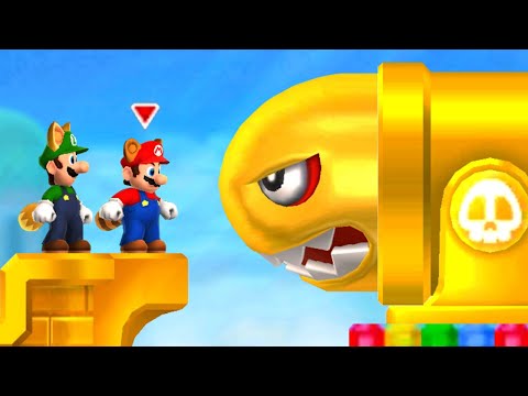 New Super Mario Bros 2 Co-Op Walkthrough - World 5 (2 Player)