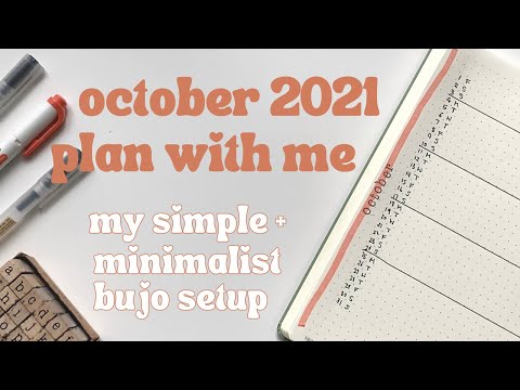 october 2021 plan with me | ultra minimalist bullet journal setup