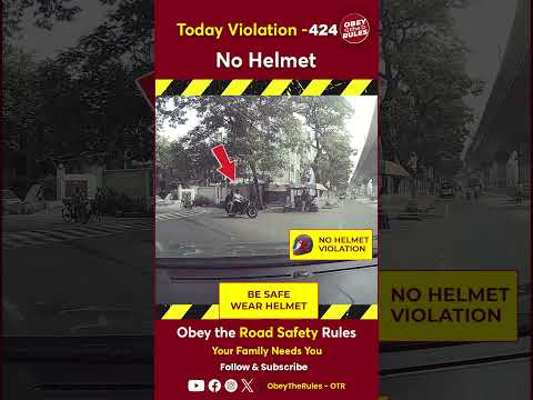 Today Violation 424 - Keep your ride safe with a helmet #chennaitrafficpolice #otr #obeytherules