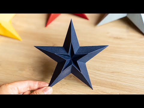 3D Star | How to make 3D Stars out of paper | Christmas Crafts