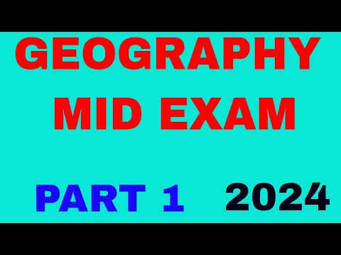 GEOGRAPHY OF ETHIOPIA AND THE HORN MID EXAM