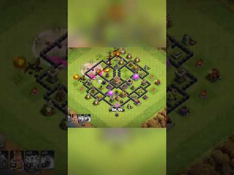 Destroying town hall 8 dragon attack ( crystal league). #clashofclans #townhall8 #dragon #shorts