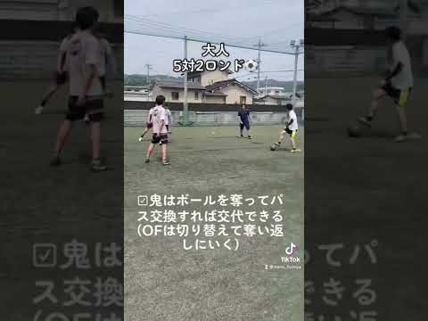 5対2ロンド【フットサル練習メニュー】 #shorts