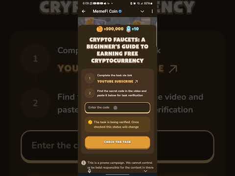 CRYPTO FAUCETS: A BEGINNER'S GUIDE TO EARNING FREE CRYPTOCURRENCY Memefi New video code #memefi