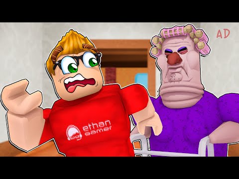 Grumpy Grandma is coming to get me! (Roblox Obby)