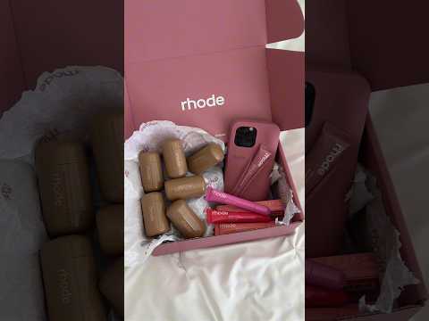 🎀✨ #rhode #rhodeskin #haileybeiber #makeup #unboxing #asmr #pink #aesthetic #fyp #haul #cleangirl