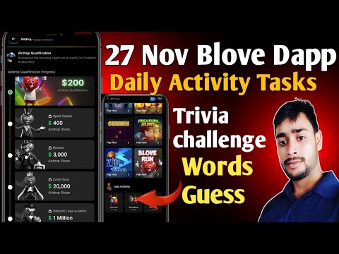 27 Nov Blove Dapp Trivia challenge & words guess combo | BLove  Daily Activity Today, crypto mining