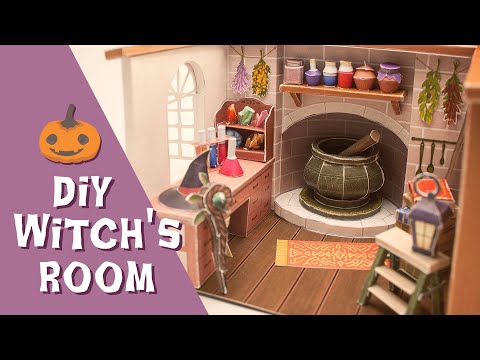 Halloween diorama Witch's room 🪄🎃 (diy canon papercraft)