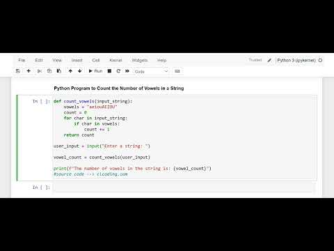 Day 74 : Python Program to Count the Number of Vowels in a String