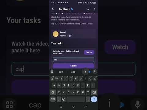 Tapswap Lazy way to make money 2025 #tapcoin #tapswap #telegrambot #taptoearn #dailycode
