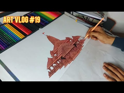 ART VLOG #19 | COMPLETE HONE VALA HE 😍 PER KHADE KHADE DRAW KARNE ME BACK PAN HO GYA 😅