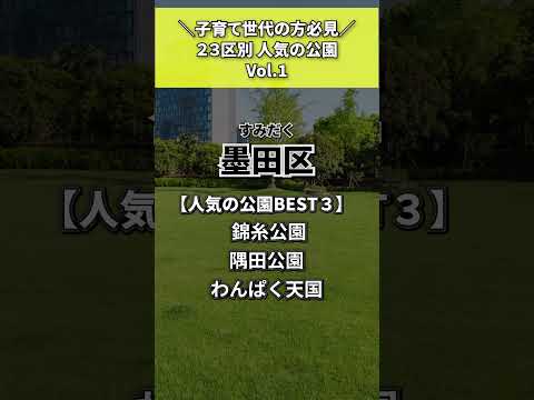 23区公園ランキング①