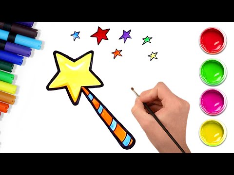 Drawing Videos for Toddlers | Magic Wand Drawing & Coloring | Chiki Art