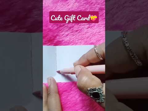 Diy Cute Gift I 💗 U CARD #diy #ytshorts #papercraft #youtubeshorts #creative #craft #ashortaday #bff