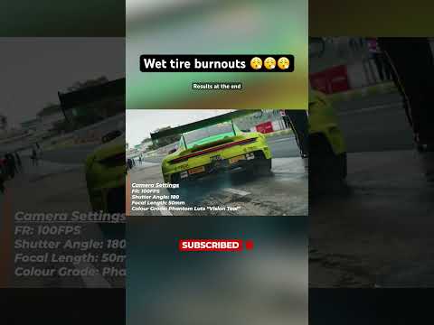 Ever seen a burnout on rain tyres?