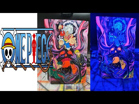 One Piece PS5 Custom Cover Acrylic Painting