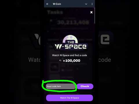 W.coin video code Today 21 December| Watch W-Space And Find  A Code| W coin Space Code