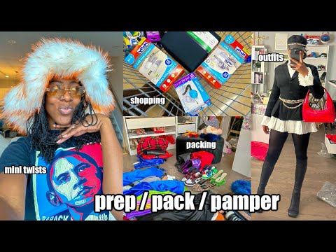 PREPARE, PACK & PAMPER FOR PARIS: Mini Twists on Natural Hair, Nails, Shopping, Outfits, New Luggage