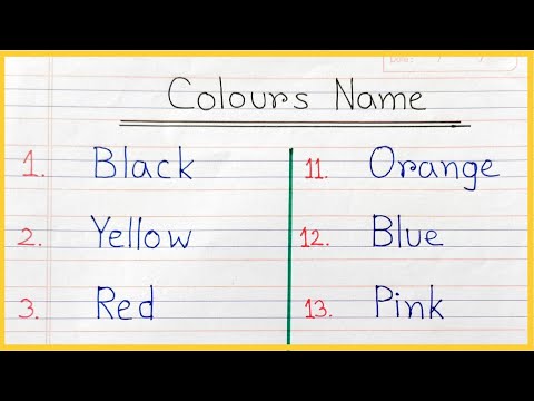 Colour name in English easy | Colour name for school students easy | Different colour name idea