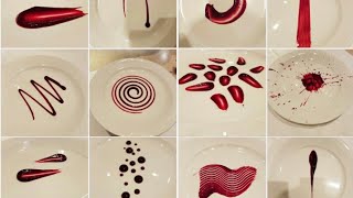 20 Different plating techniques | simple techniques for sauce/gel | art on plate | by Monika Talwar