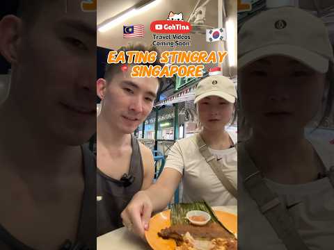 Stingray dish in #singapore #mukbang #shorts