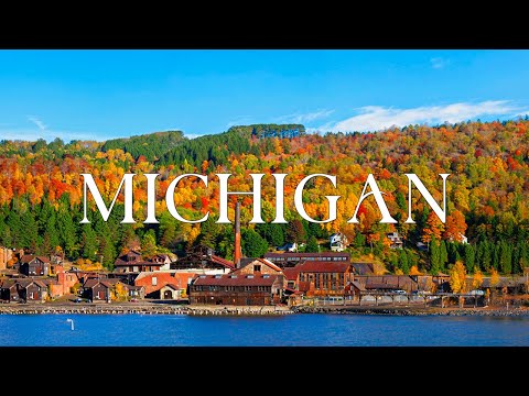 Michigan 4K Autumn Nature Relaxation Film - Relaxing Piano Music - Autumn Landscape