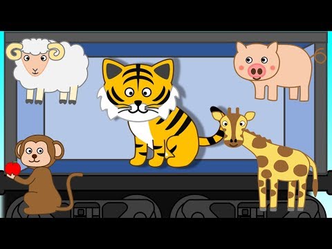 Learn Animal Names with Trains for Kids