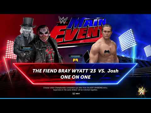 AWA wrestling WWE 2K24: The Fiend vs Joshua