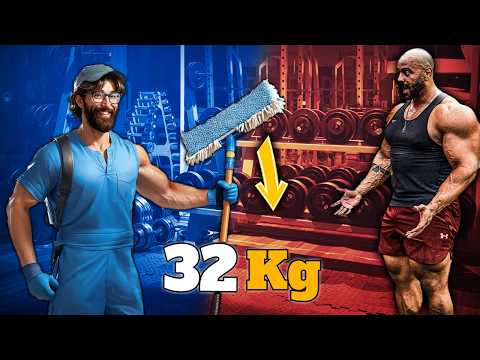 32kg Mop Experiment in a GYM Changed Everything! | Pretending Cleaner in gym Prank 🔥