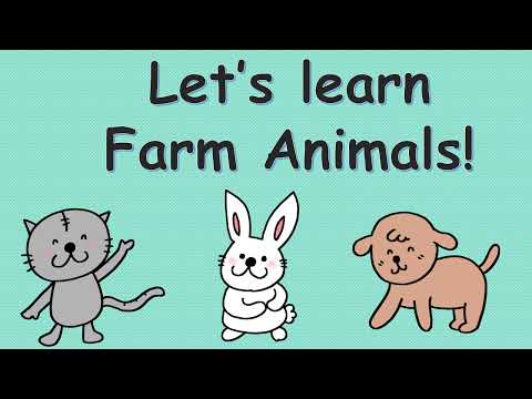 ☆子供向け英語☆　動物を英語で覚えよう！動物の鳴き声あてクイズ ！　Farm animals words for toddlers. What animal is making the sound?