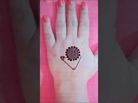 Simple mehndi design using coin #mehndi #youtubeshorts #shorts #viralvideo