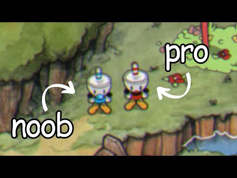 um NOOB e um PRO jogando CUPHEAD