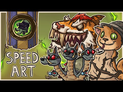 Drawing Zombeasts [HEARTHSTONE SPEEDART]