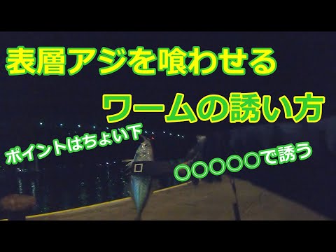 【アジング】表層アジを喰わせるには○○なワームの誘い方でスイッチを入れる！