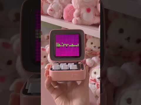 Cutest pixel bluetooth speaker + karaoke mic from Divoom #shorts #pinkaesthetic #unboxing #tech