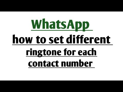 How to set custom ringtone on WhatsApp