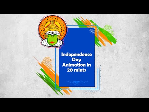 Happy Independence Day Template, Independence day motion graphics, 15 August animation