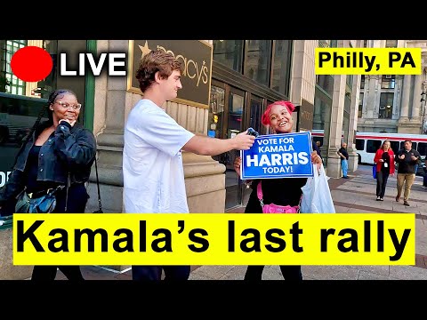 IRL live at Kamala Harris last rally in Philadelphia