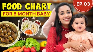 8 Month Baby Food chart (7 days Weekly Diet Plan included)