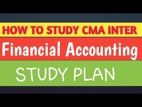 How To Study Financial Accounting CMA INTER GROUP 1