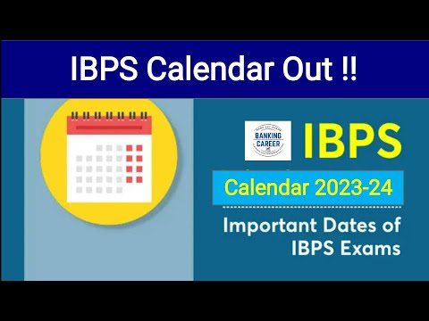 Good News!! IBPS Calendar out