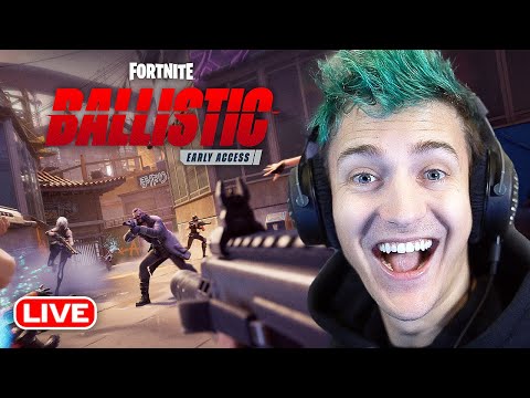 Ninja Plays Fortnite NEW First Person Mode (Ballistic)