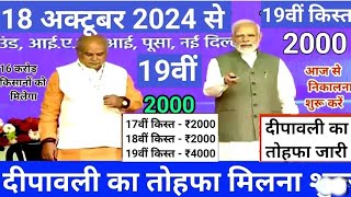 PM kisan 19th Installment Date Fixed 2024||PM kisan 19 Installment Payment kab ayega|दीवाल का तोहफा