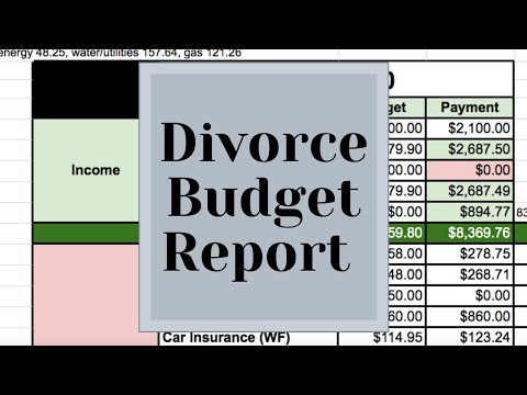 JUNE DIVORCE BUDGET REPORT: See How Much Money I Get After Divorce